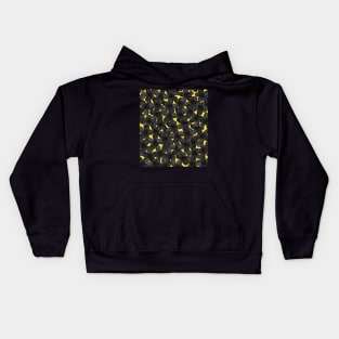 Simple monochrome, ultimate grey and yellow illuminating abstract background with flowers. Hand-painted watercolor texture. Great for the fabric, backgrounds, wallpapers, covers and packaging. Kids Hoodie